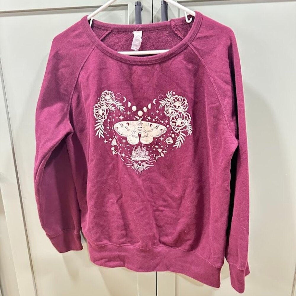 Moth Witchy Sweatshirt - Women's L